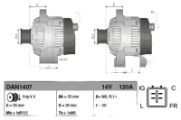 Купить Генератор 120a dan1407 denso jaguar x-type, фото thumb