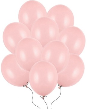BALONY RÓŻOWE PASTELOWE NA ŚLUB WESELE KOMUNIA DUŻE DO GIRLAND 30 CM 10 SZT