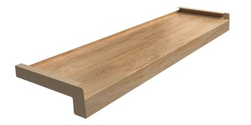 Parapet stalowy laminowany 30x200cm oak Turner+zaślepki