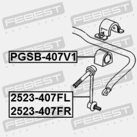 фото thumb №15, Гумовий елемент стабілізатора перед d23.5 febest pgsb-407v1