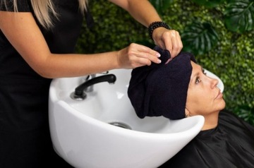 Turban ręcznik do włosów czepek satynowy do suszenia włosów szybkoschnący