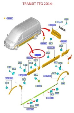 фото thumb №16, Планка pod wlewem пального ford transit mk7 2014-19