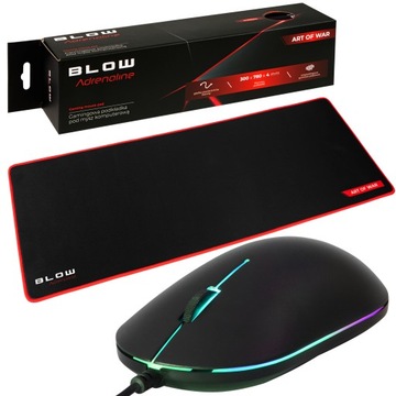 КОВРИК ДЛЯ МЫШИ XXL ИГРОВАЯ МЫШЬ ДЛЯ НАСТЛА НАБОР МЫШИ С RGB СВЕТОДИОДОМ RGB