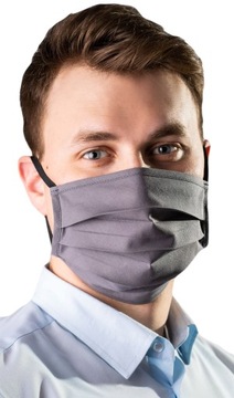 MASK STREET хлопковая маска, двухслойная СЕРАЯ