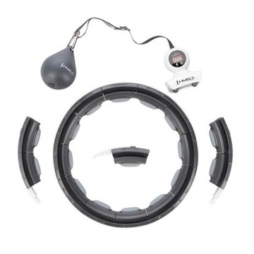 HHM15 HULA HOP BLACK Z MAGNESEM I OBCIĄŻNIKIEM + LICZNIK HMS