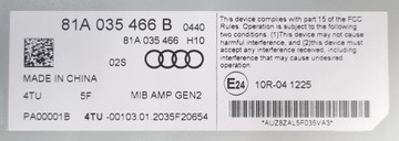 фото thumb №11, Усилитель bang&olufsen audi q2 81a 81a035466b