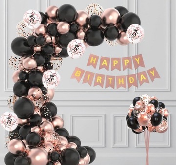 GIRLANDA BALONOWA BALONY ZESTAW DEKORACJI NA 18 URODZINY