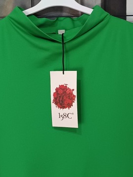 ИТАЛЬЯНСКАЯ ТУНИКА WENDY STYLE TRENDY GREEN АСИММЕТРИЧНАЯ 158C большая до 120 обхвата груди