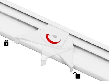 Карниз для штор CEILING RAIL ALU SLIM профиль 160 см