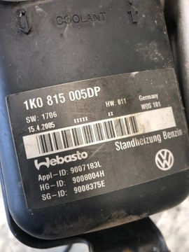 фото thumb №7, Отопление стояночный вебасто vw touran 1k0815005dp