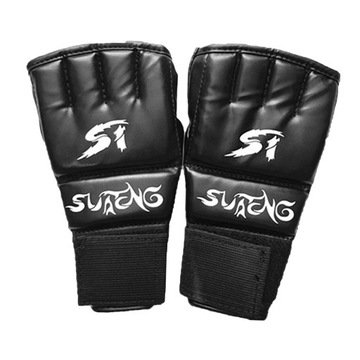 Детские боксерские перчатки MMA Half Finger, черные