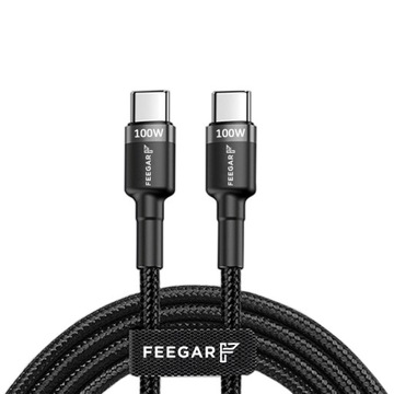 Feegar USB-C Type-C 100 Вт PD Кабель быстрой зарядки 3.0
