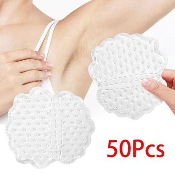 50 sztuk jednorazowych naklejek na wkładki przeciwpotne pod pachami