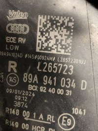 фото thumb №11, Audi q4 e-tron лампа передняя правая full led 89a941034d