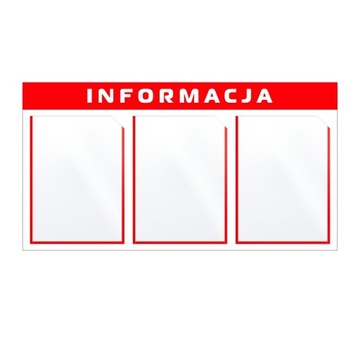 ИНФОРМАЦИОННАЯ ДОСКА НА 3 ЛИСТА ПВХ А4, ПОДВЕСНАЯ НА СТЕНЕ
