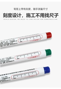 LOLEDE 6Pcs/set Red/black/blue Ink Long Head Markers Woodworking