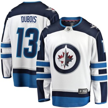 Белая выездная футболка Winnipeg Jets с длинными рукавами и спортивными топами больших размеров