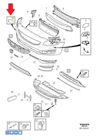 фото thumb №1, Заглушка фаркоп буксирувальний бампера зад volvo s60 v60 2011- cc оригінальний номер 39820294