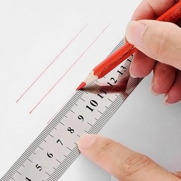 ДВУСТОРОННЯЯ СТАЛЬНАЯ ЛИнейка, ГИБКАЯ, ТОНКАЯ, ТОЧНАЯ, 15 см, 6 дюймов
