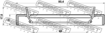 УПЛОТНЕНИЕ ВАЛА КОРОБКИ ПЕРЕДАЧ 95HBY-50801117L