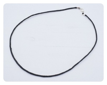 Naszyjnik sznurkowy czarny 1,5 mm