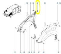 фото thumb №6, Ізолятор крила правий перед koleos 76276-jy00a