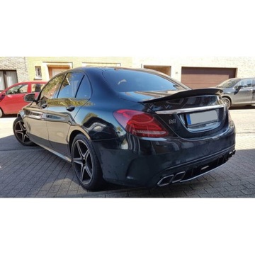 фото thumb №11, Диффузор do mercedesa w205 c-class блеск чёрный з czarnymi наконечниками
