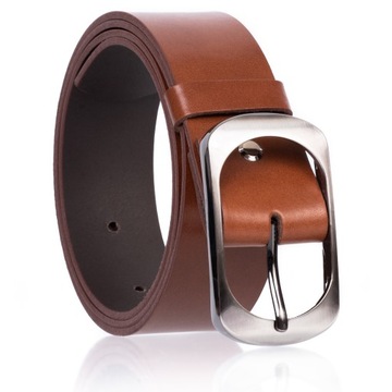 Pasek skórzany SEPHER Classic 4cm JASNY BRĄZ | 85