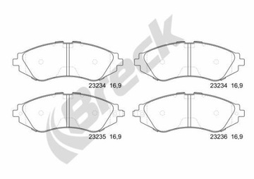 фото thumb №9, Тормозные колодки ham перед breck chevrolet rezzo 1.6
