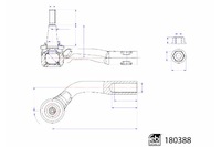 фото thumb №12, Febi bilstein 180388 наконечник тяга кермовий поперечний