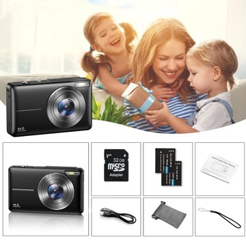 ЦИФРОВАЯ КАМЕРА 44MP HD 1080P ДЕТСКАЯ ИГРУШКА + КАРТА 32 ГБ