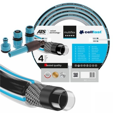 CELLFAST WĄŻ OGRODOWY MULTIFLEX 25BAR 1/2 50M +ZŁĄ