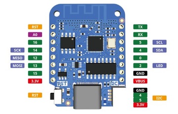 D1 Mini ESP8266 V4.0 4 МБ USB C WiFi модуль Arduino