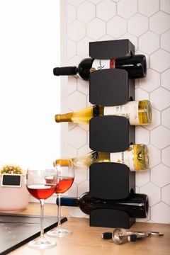 Вешалка WINE RACK на 4 бутылки, черный