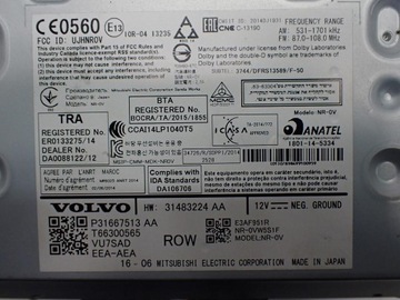 фото thumb №7, Навигация навигация радио заводская оригинал 31466836 31667513 volvo s90 ii 16r