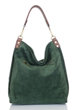 VERA PELLE Итальянская замшевая зеленая сумка BAG Натуральная кожа ZJ15