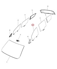 фото thumb №1, Chrysler pacifica 2017-2020 стекло дверь левый перед