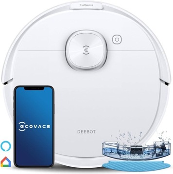 Самоочищающийся робот Ecovacs DEEBOT N8+, лазер dToF, голосовой помощник, карты