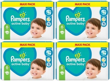 Pieluchy PAMPERS 6 Active Baby EXTRA LARGE 176 szt.