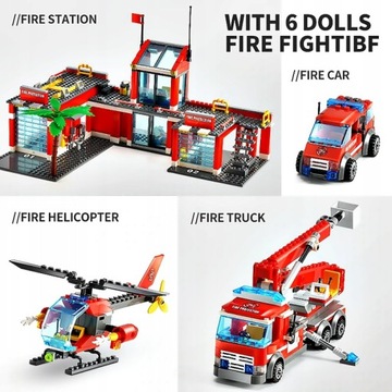 База пожарной команды XXL Bricks FIRE STATION 774, огромный набор L E G 0