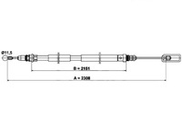 фото thumb №1, Ate трос тормоза ручного citroen c8 peugeot 807