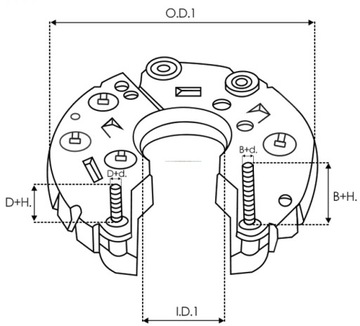 Выпрямитель генератора ARC6050 Yaris 1.0 VVT-i