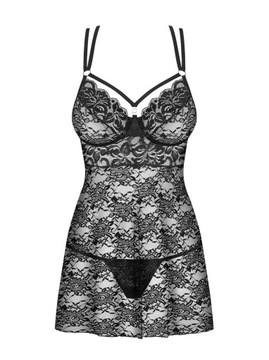 Нижнее белье-860-BAB-1 Babydoll и стринги черные S/M
