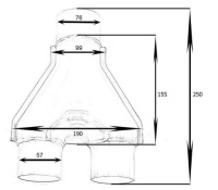 Y труба тройник выпускной 57 - 76mm bm sport в Украине, фото thumb