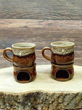 Zestaw do grzanego wina grzańca dla dwóch osób, kamionka, Bogucki 250 ml