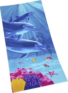 Ręcznik plażowy 75x150 Dolphins delfiny