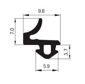 Uszczelka uszczelki okna PCV S-835 STOMIL VEKA 1mb