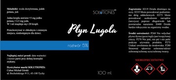 Płyn Lugola 5% 100ml Solutiones ultraczysty 99,99%
