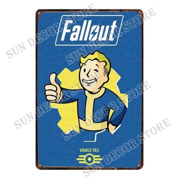 Пей Ядер-Колу Квантовый постер Fallout 3 4 металлическая игра