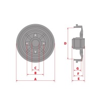 фото thumb №3, Тормозные барабаны тормозные колодки sp do renault kangoo nissan kubistar